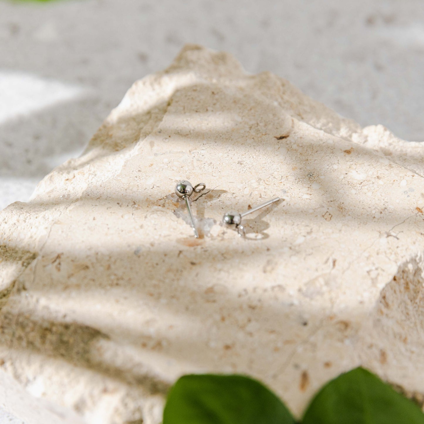 Silver Regular Ball Stud Posts Stainless Steel (5mm), 10 Pieces