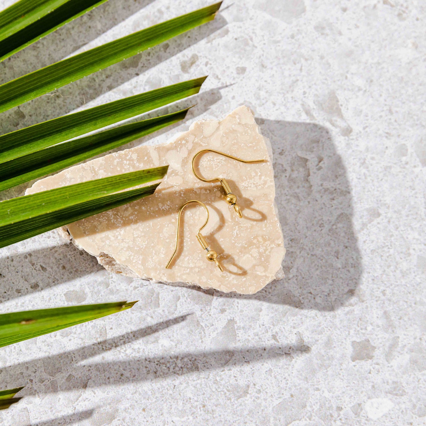 Gold Classic Forward-Facing Stainless Ear Wires, 20 Pieces, Ear Wire #9