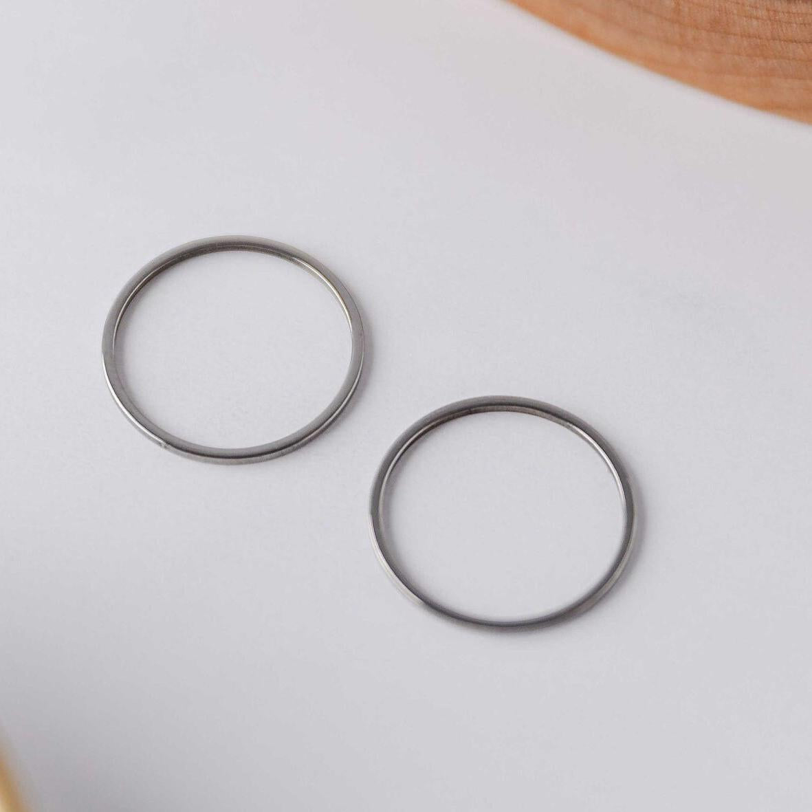 30mm Silver Stainless Steel Circle Linking Rings (Smooth), 10 Pieces