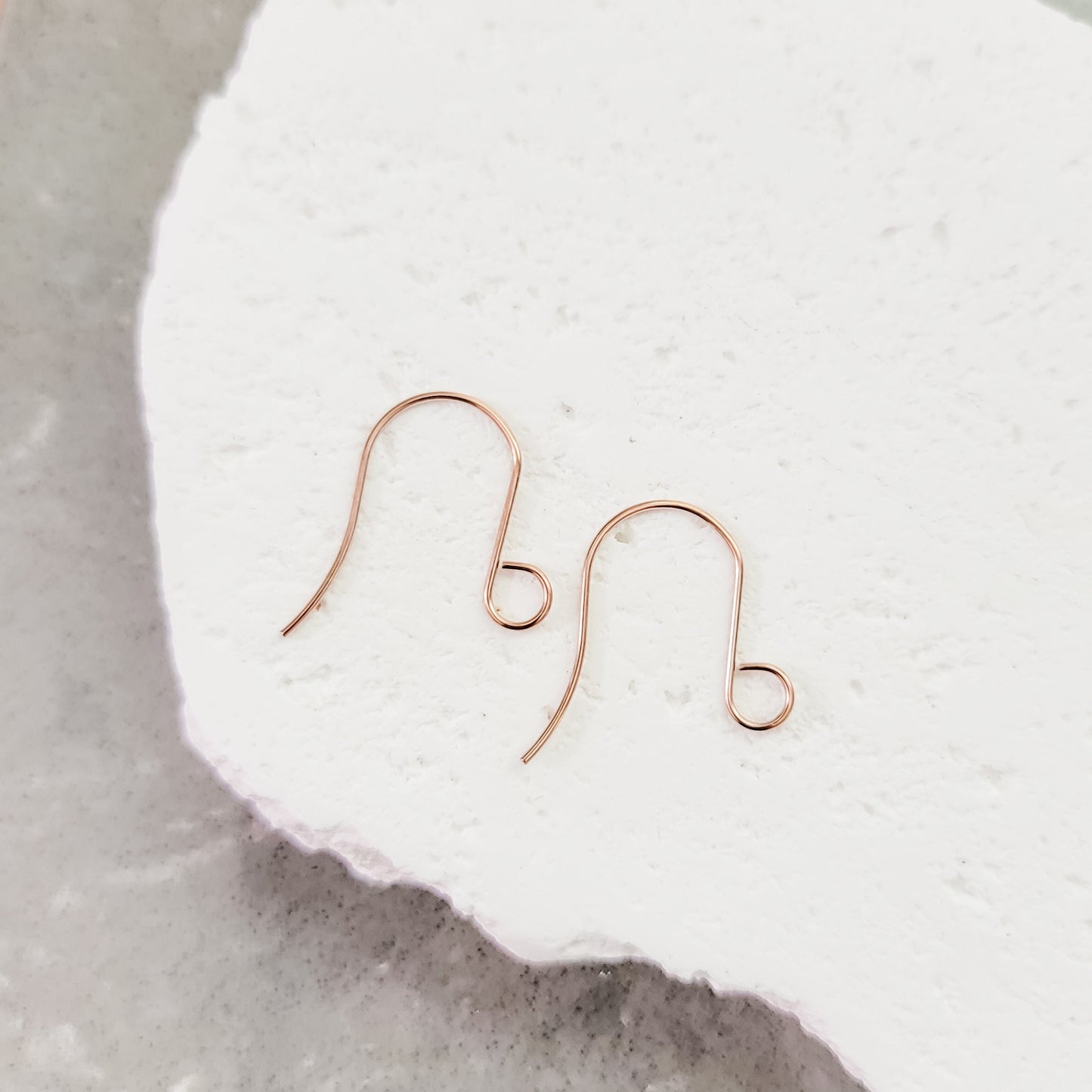 Soft Rose Gold Statement Large Loop Stainless Steel Ear Wires (6mm), 20 Pieces