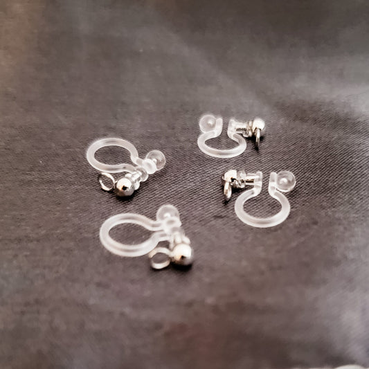 Silver Clip-On Ball Stud Connectors, 20 Pieces, Plastic #2