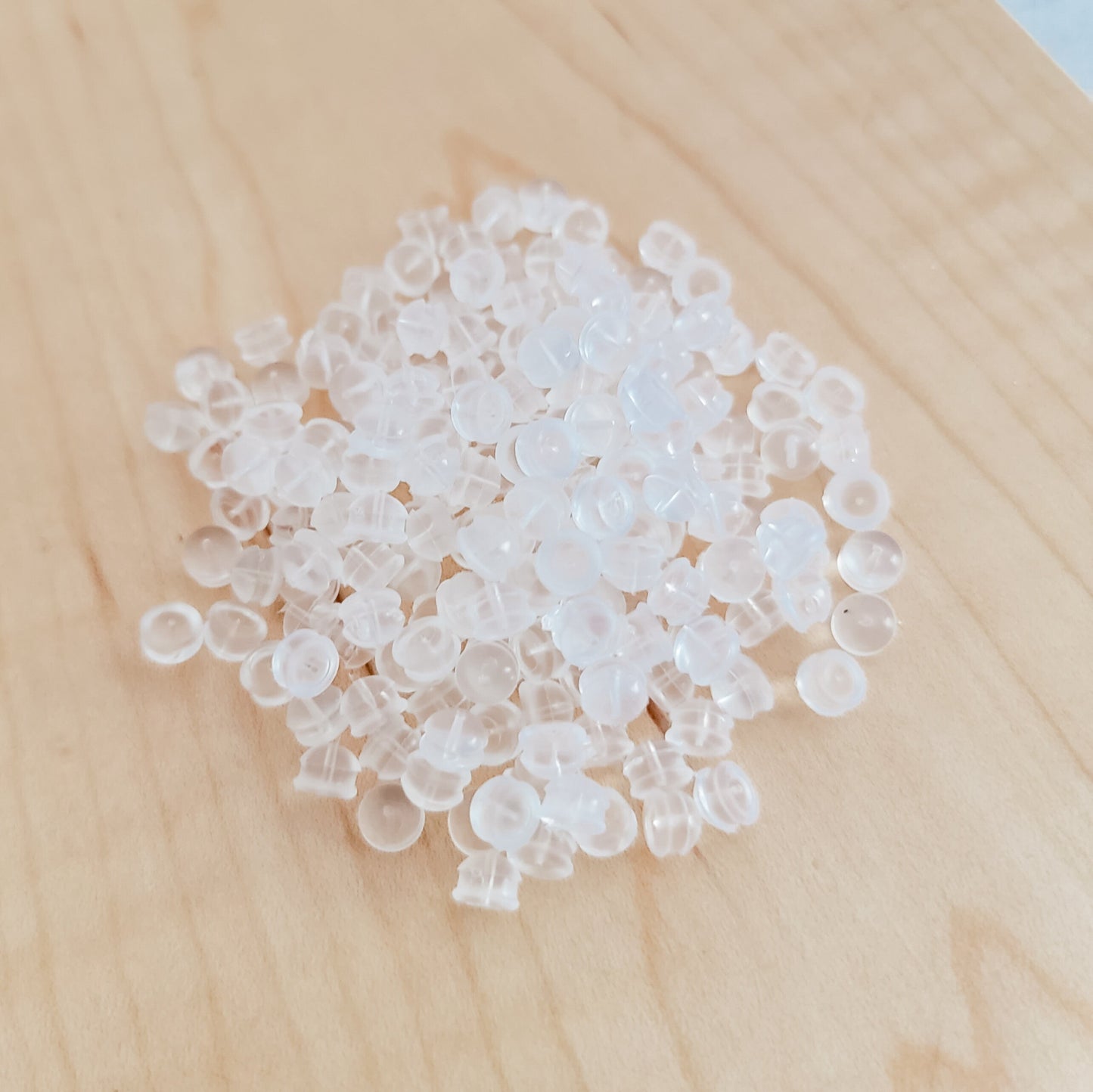 Bulk Rounded Style Clear Silicone Earring Backs, 200 Pieces