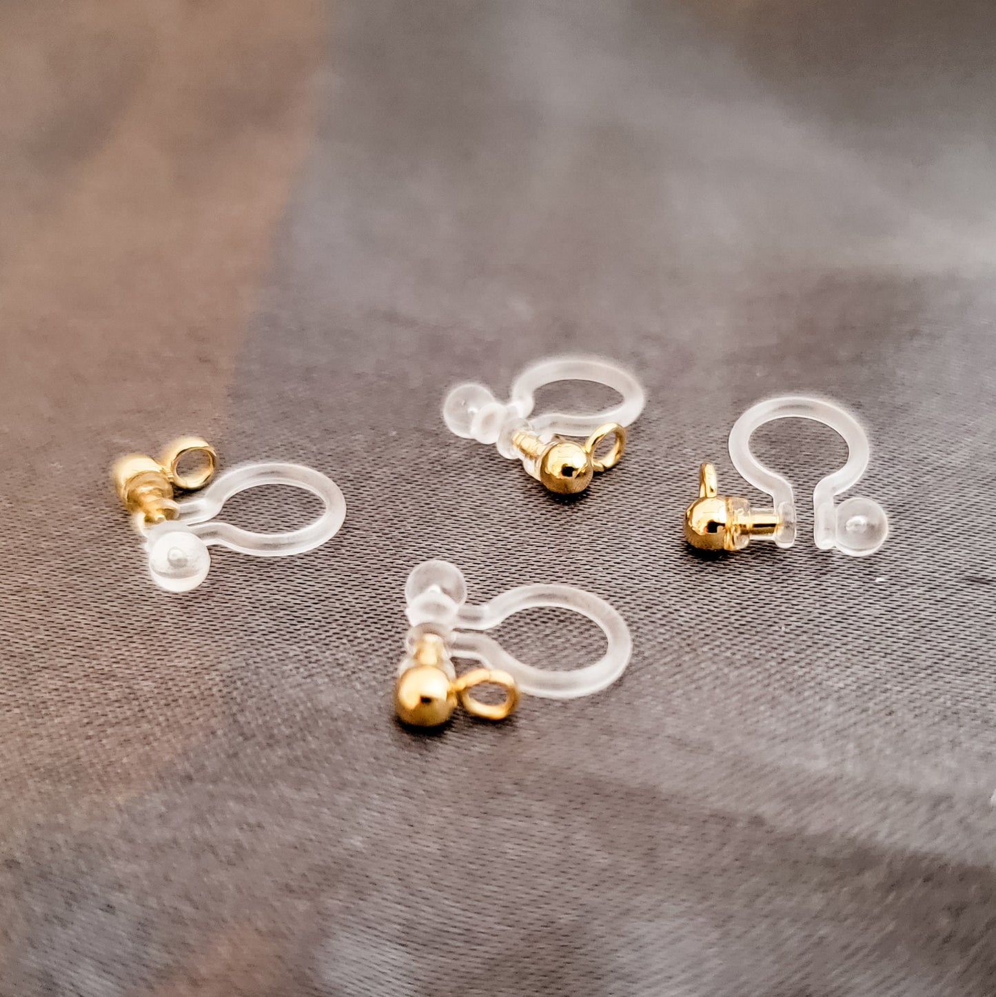 Gold Clip-On Ball Stud Connectors, 20 Pieces, Plastic #1