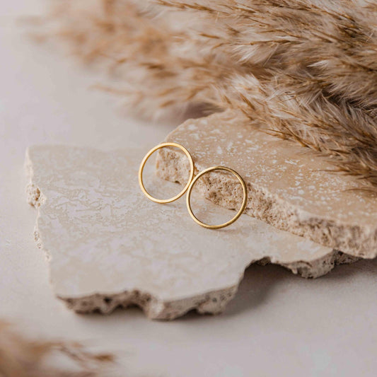 25mm Gold Stainless Steel Circle Linking Rings (Smooth), 10 Pieces