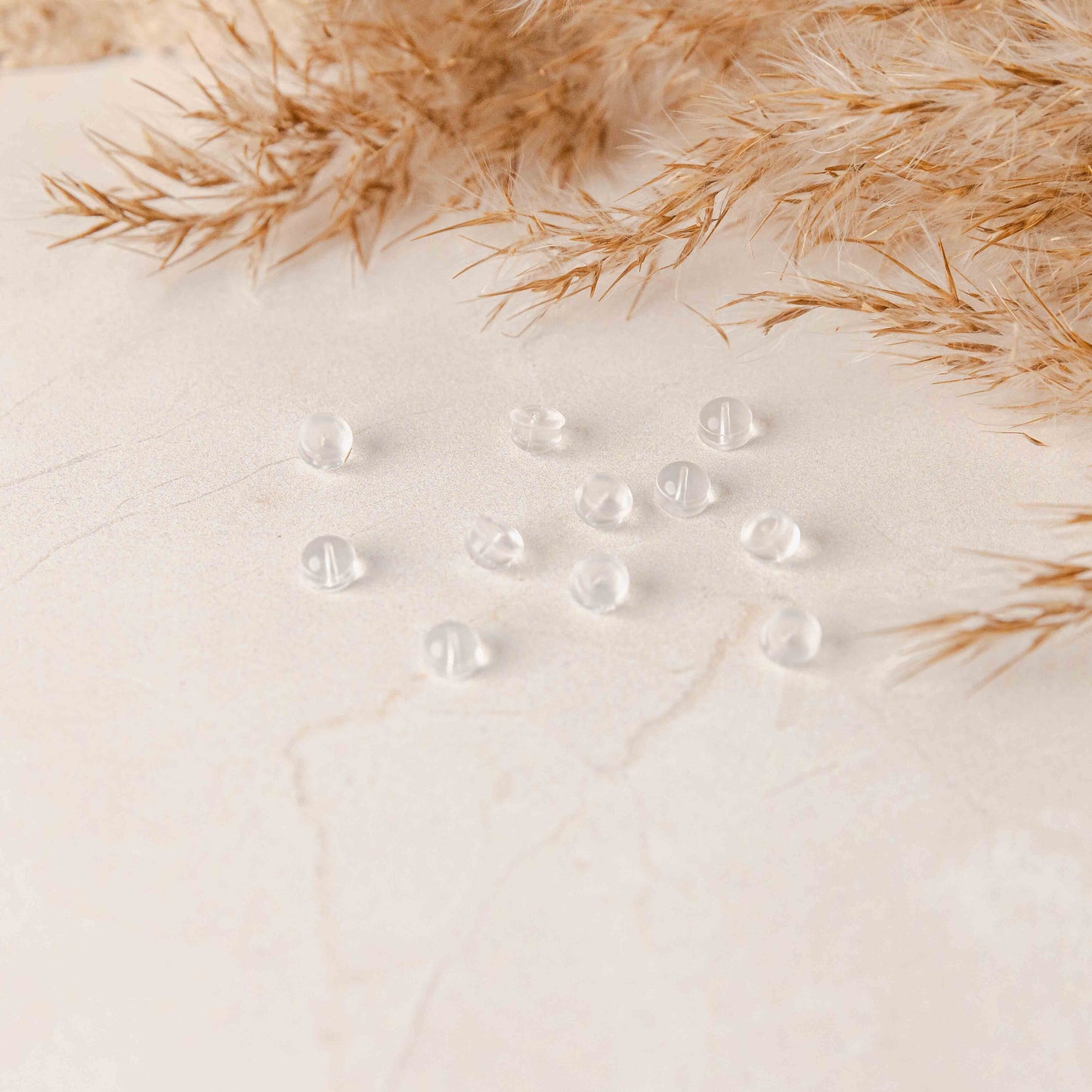 Bulk Rounded Style Clear Silicone Earring Backs, 200 Pieces