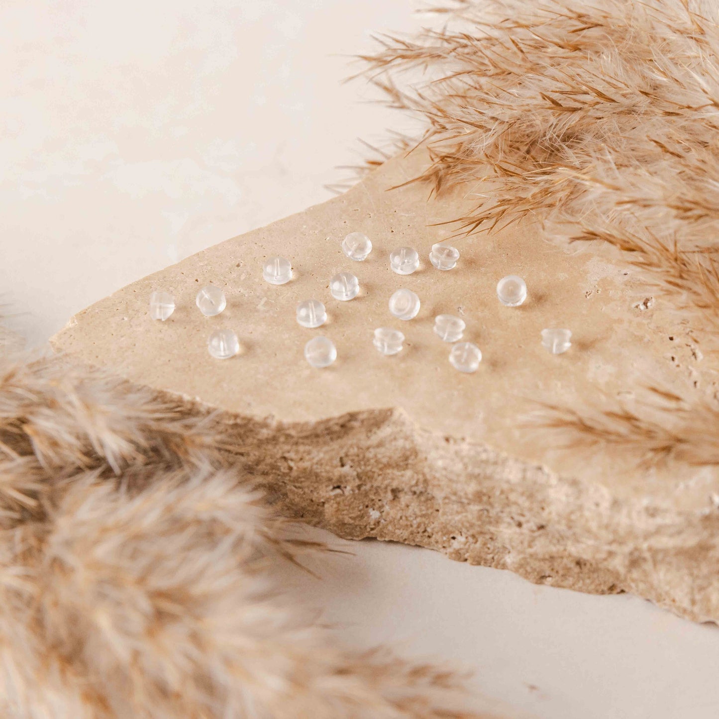 Bulk Rounded Style Clear Silicone Earring Backs, 200 Pieces