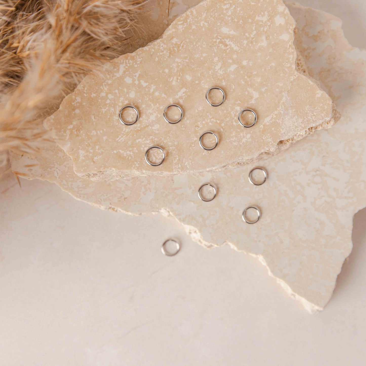 Silver 7mm Round Stainless Steel Jump Rings, 100 Pieces