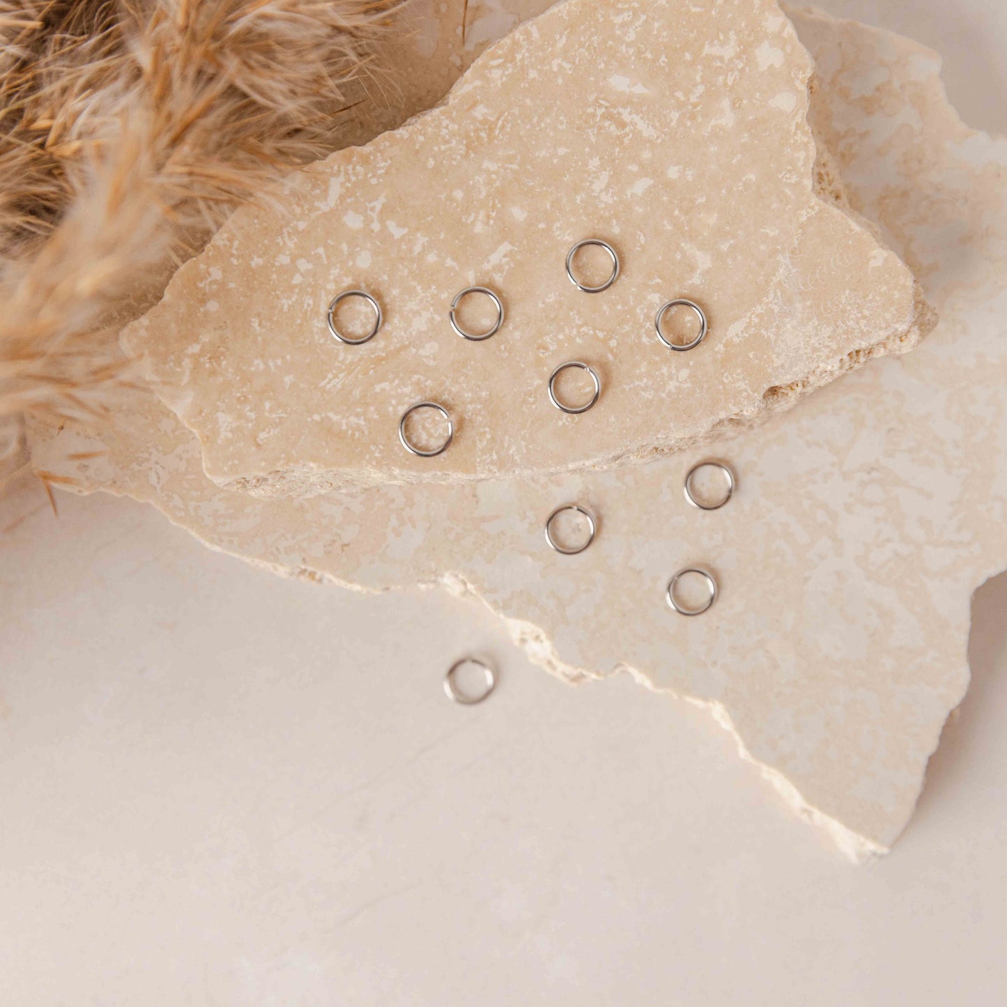 Silver 8mm Round Stainless Steel Jump Rings, 100 Pieces