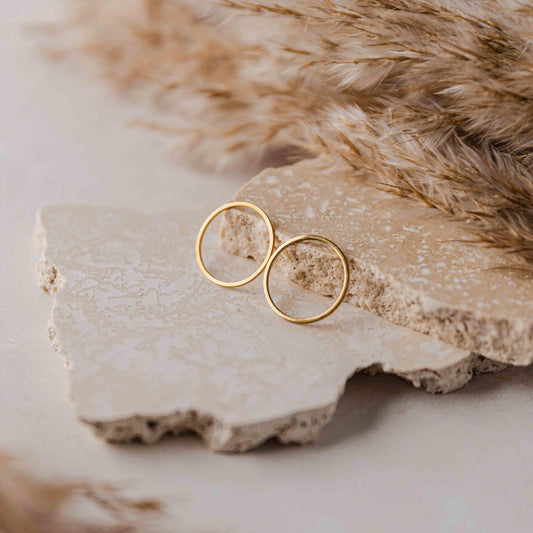 30mm Gold Stainless Steel Circle Linking Rings (Smooth), 10 Pieces