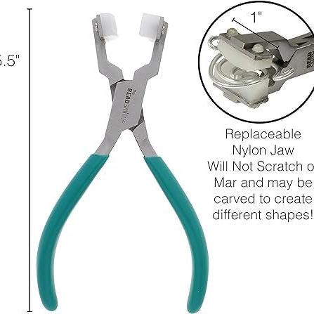Bracelet Nylon-Jaw Chain-Nose Pliers for Delicate Jewelry, 1 Pair, Tool #25