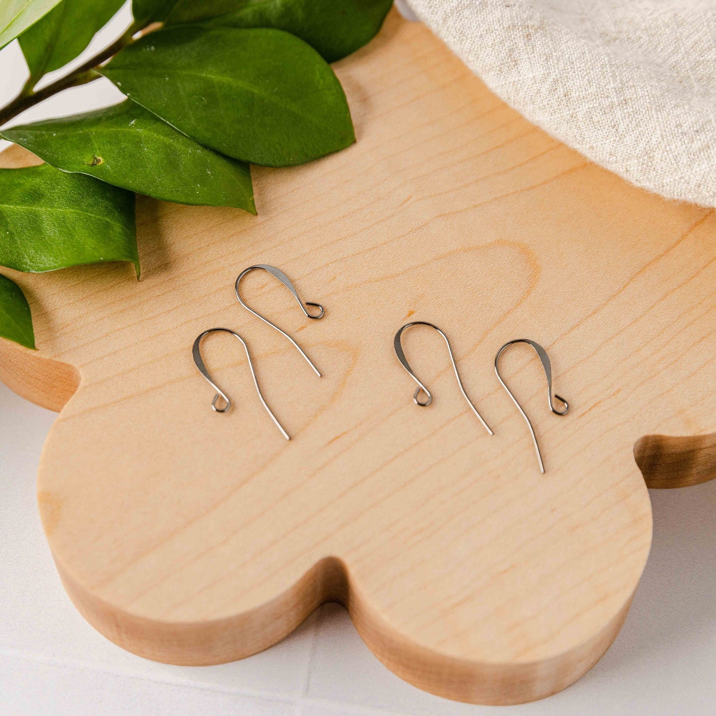 Bulk Gunmetal Plated Tall Elegant Hammered Ear Wires, 144 Pieces, Brass #2