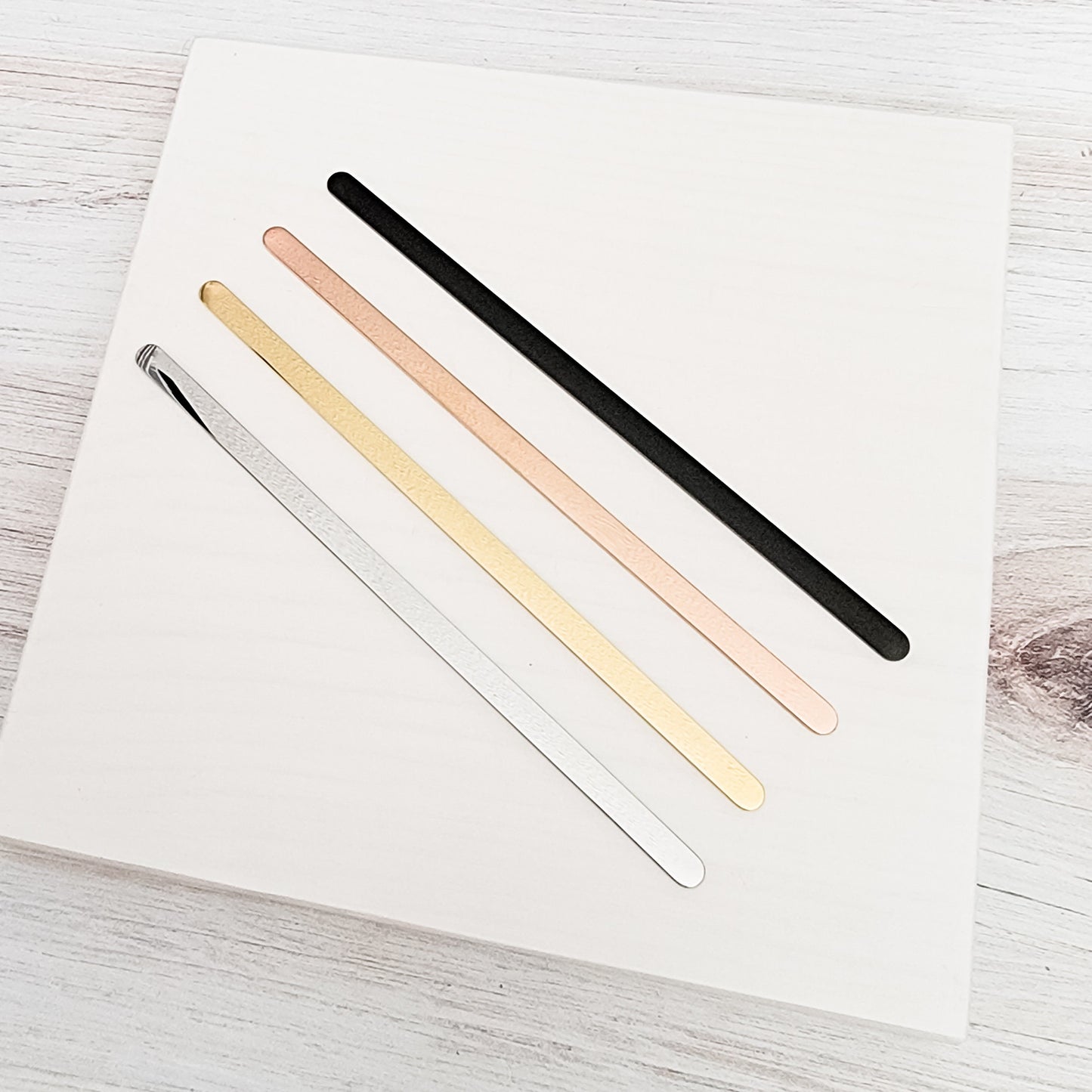 Classic 1/4" Flat Bangle Blank (Silver, Gold, Rose Gold, or Black), 1 Total, Metal Blank #28