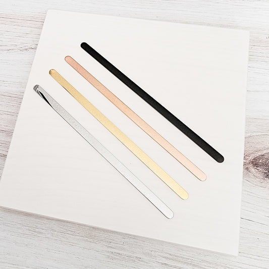 Classic 1/4" Flat Bangle Blank (Silver, Gold, Rose Gold, or Black), 1 Total, Metal Blank #28