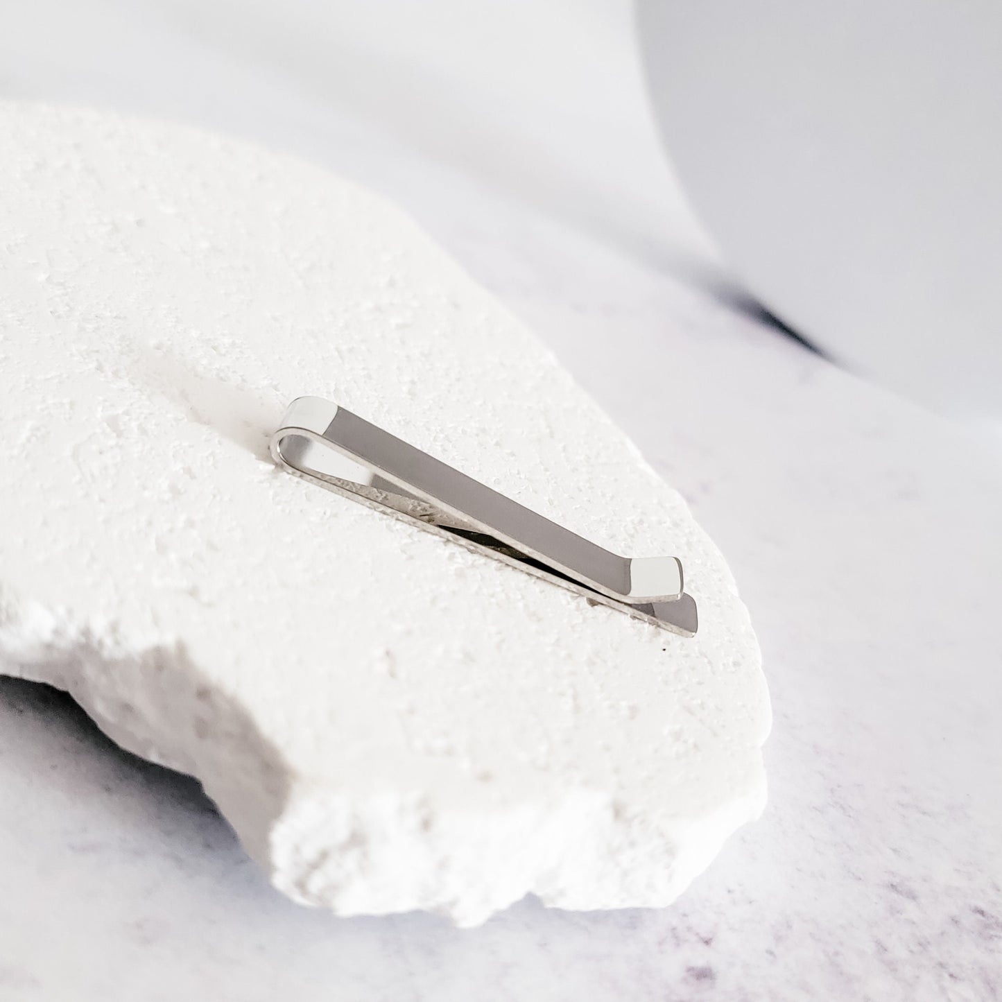 Medium Tie Clips (Silver, Gold, Rose Gold, or Black), 1 Piece Total, Metal Blank #59