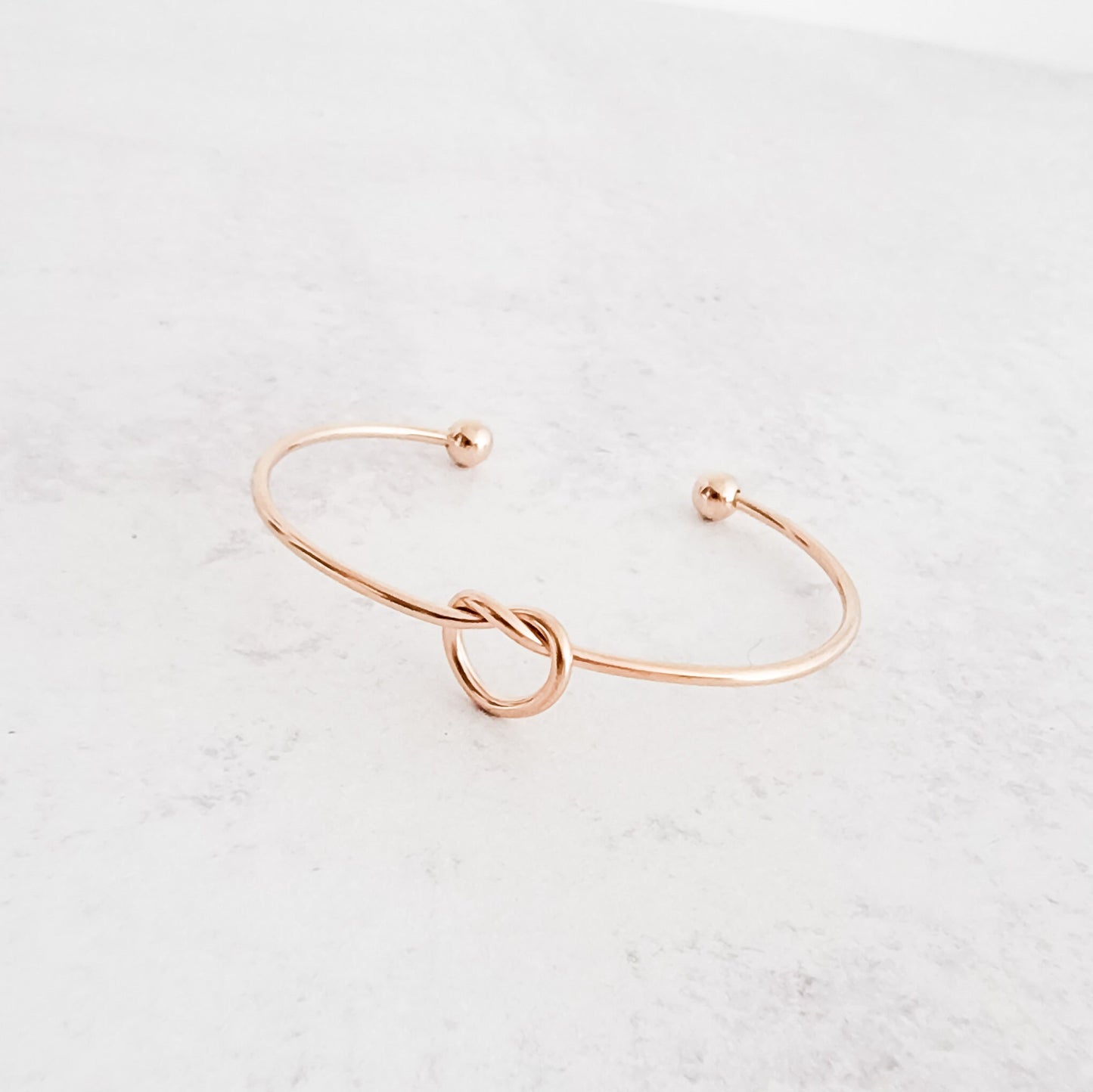 Knot Bangle Bracelet (Silver, Gold, or Rose Gold), 1 Total, Metal Blank #35
