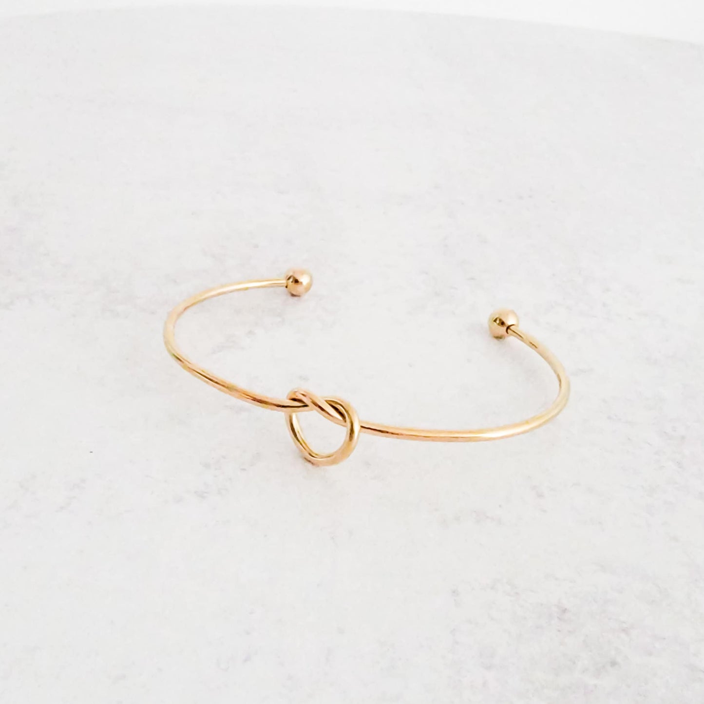 Knot Bangle Bracelet (Silver, Gold, or Rose Gold), 1 Total, Metal Blank #35