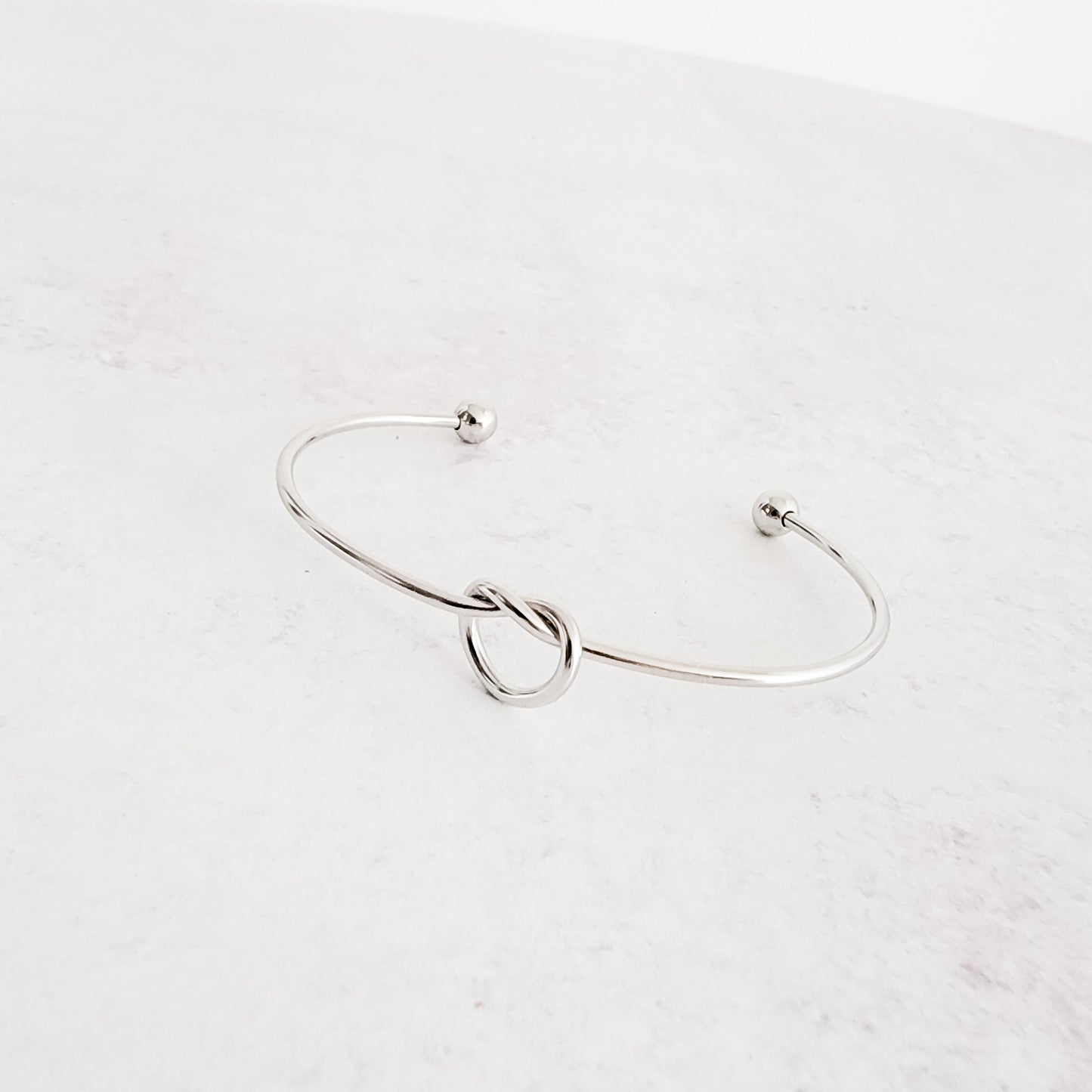 Knot Bangle Bracelet (Silver, Gold, or Rose Gold), 1 Total, Metal Blank #35