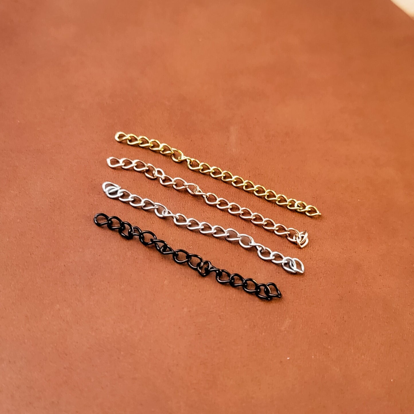 Extender Chains (Silver, Gold, Rose Gold, or Black), 10 Pieces, Metal Blank #30