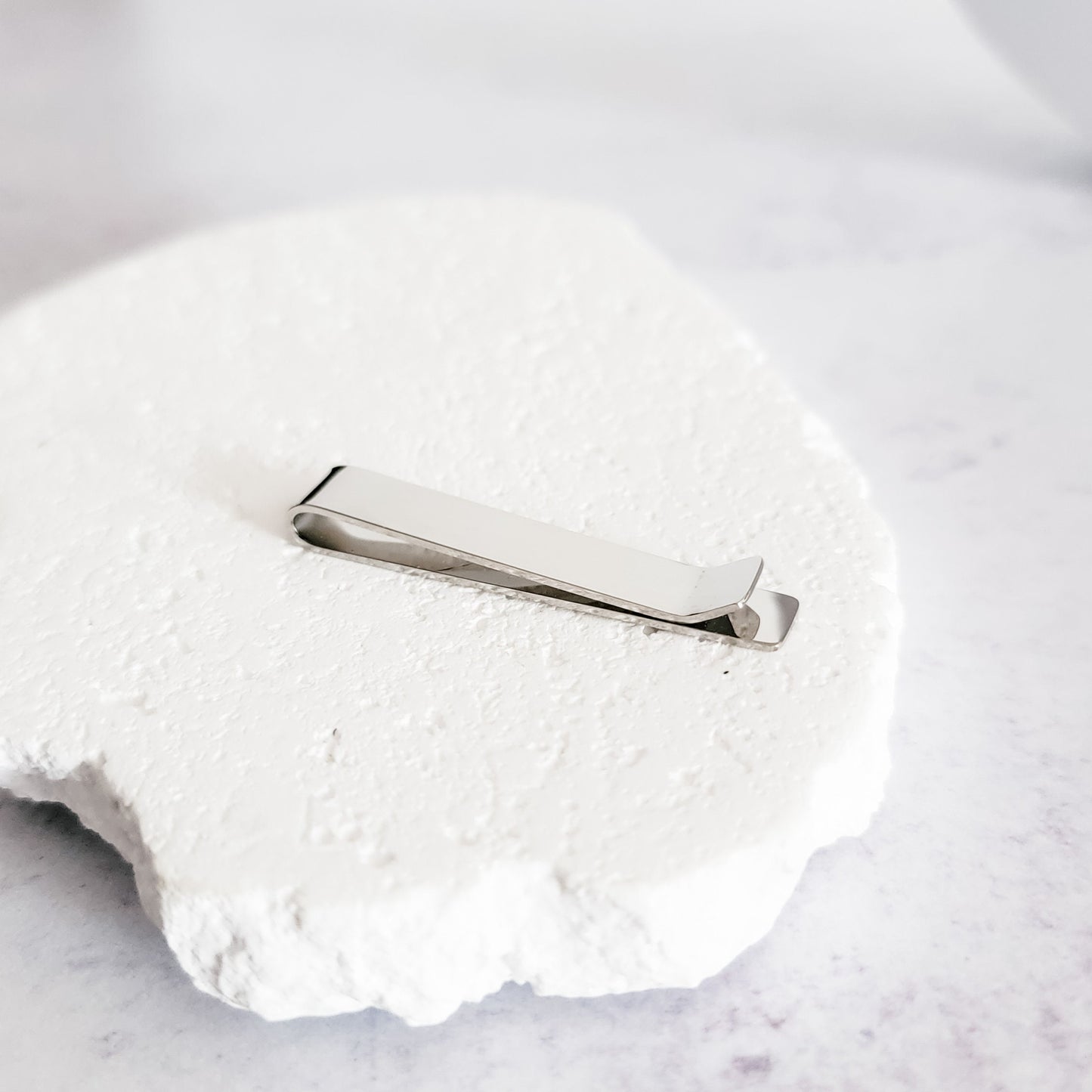 Medium Tie Clips (Silver, Gold, Rose Gold, or Black), 1 Piece Total, Metal Blank #59