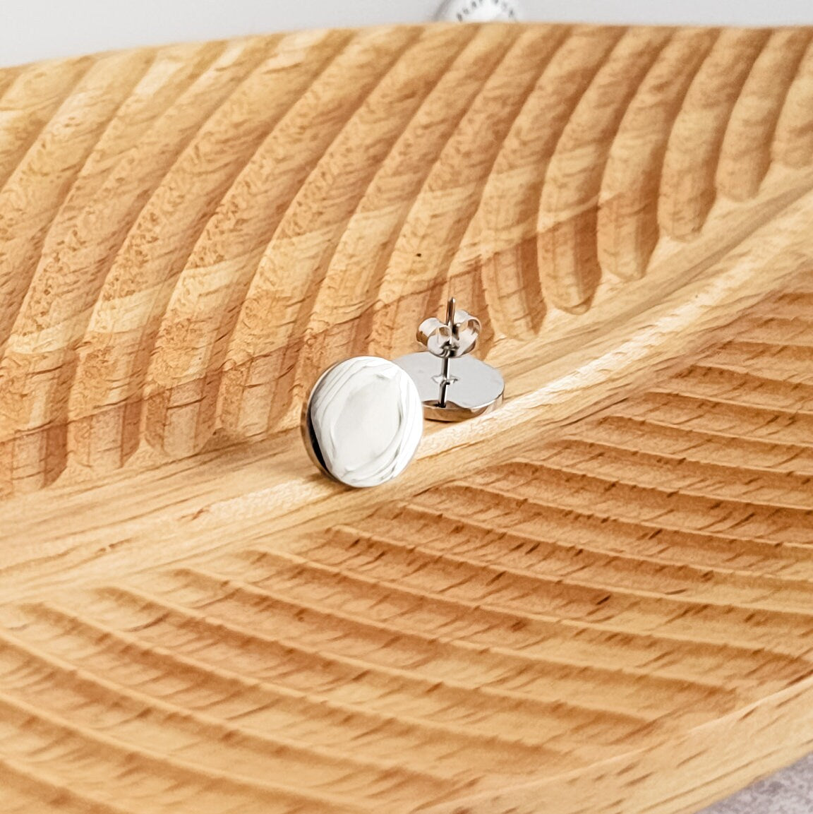 Circle Studs (Choose Silver, Gold, or Rose Gold), 1 Pair Total, Metal Blank #39