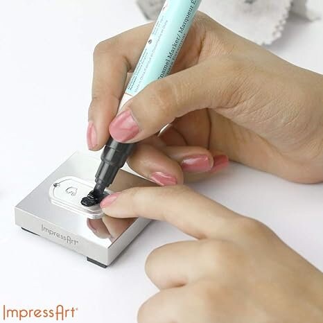 Black Metal Stamp Enamel Marker, Quantity 1, Tool #23