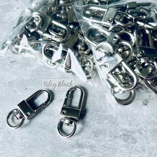 Silver Mini Lobster Claw Swivel Clasps, 25 Pieces, KT #1