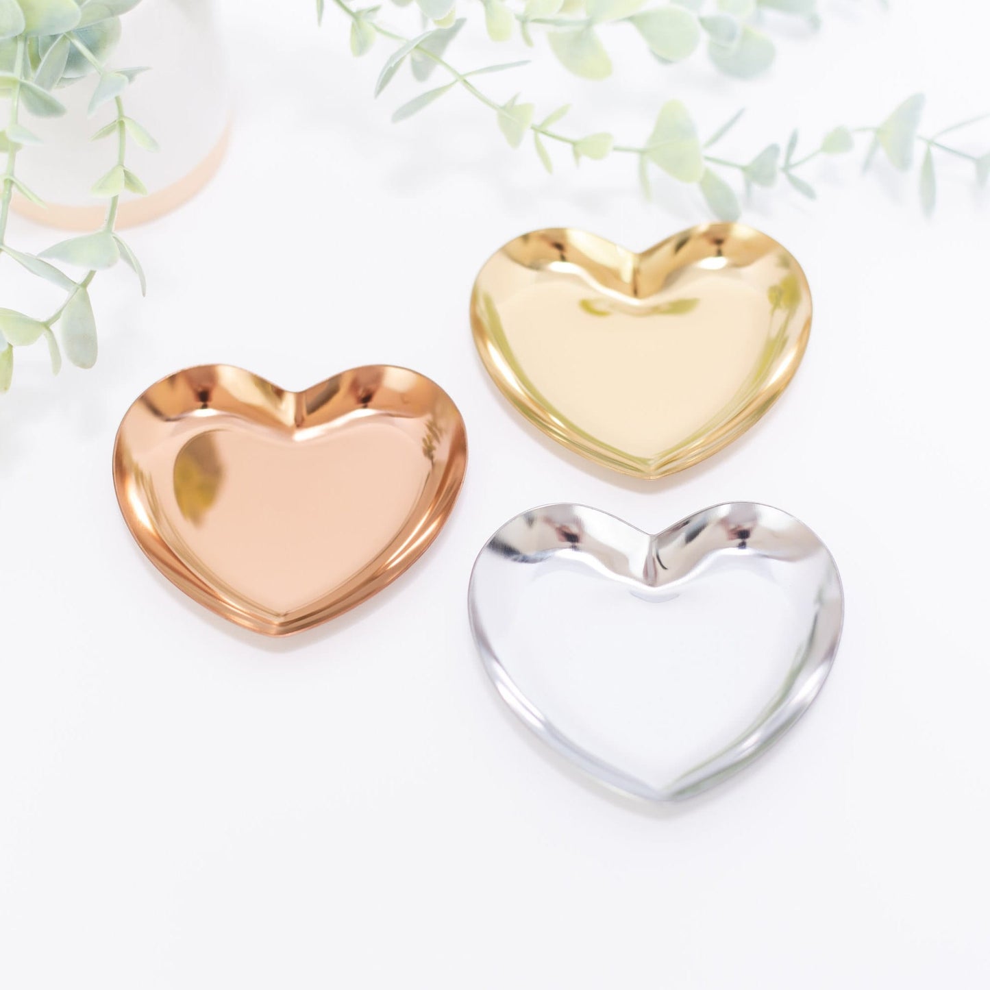 Heart Ring Dish (Gold, Silver, or Rose Gold), 1 Total, Metal Blank #55