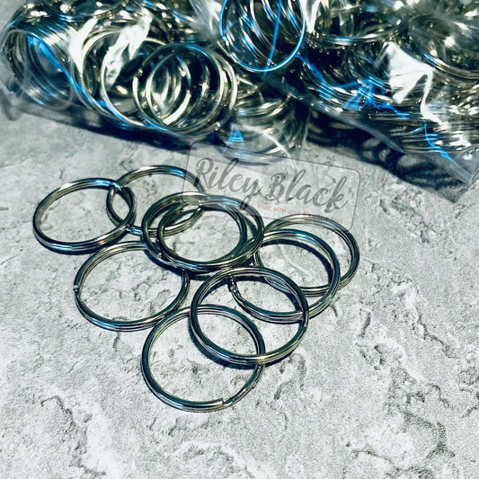 25mm Silver Split Key Rings, 100 Pieces, KT #2