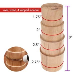 Oval Wood 4-Stepped Mandrel, Quantity 1, Tool #38