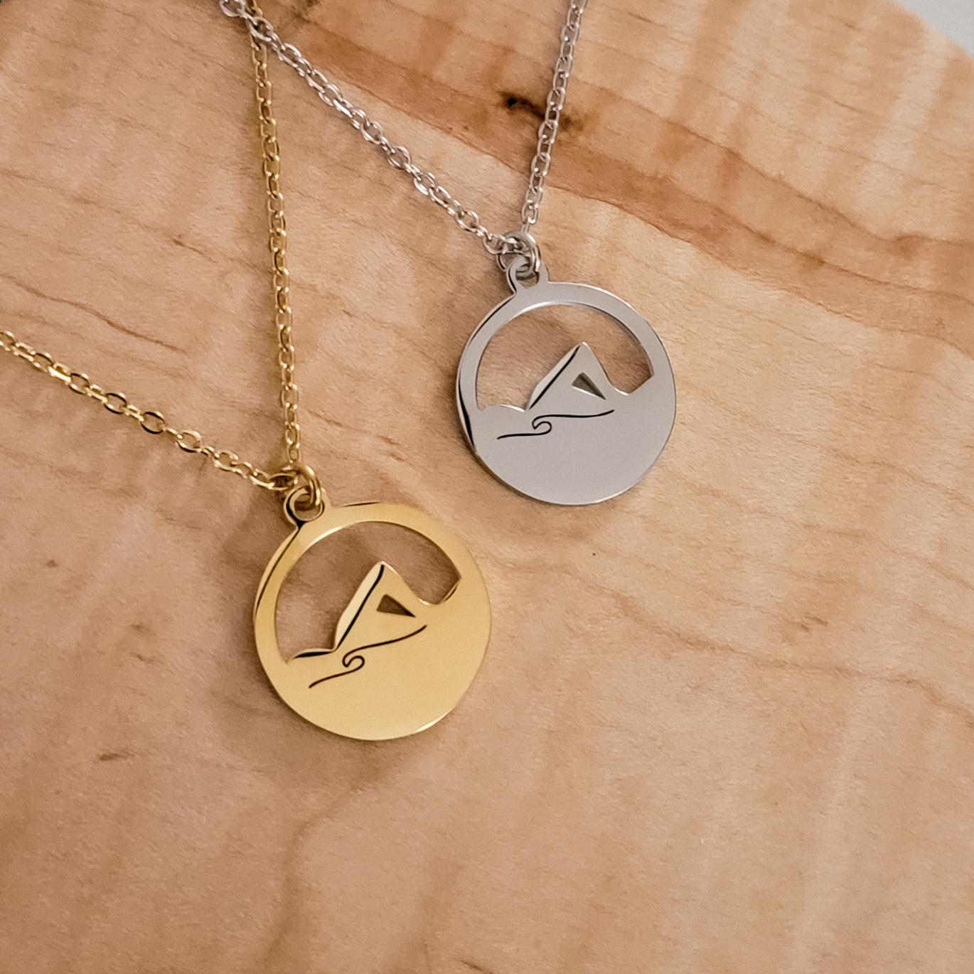 Swimmer Necklace (Silver or Gold), 1 Total, Metal Blank #117