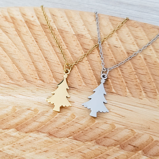 Holiday Tree Necklace (Silver or Gold), 1 Total, Metal Blank #183
