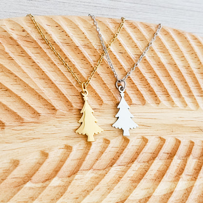 Holiday Tree Necklace (Silver or Gold), 1 Total, Metal Blank #183