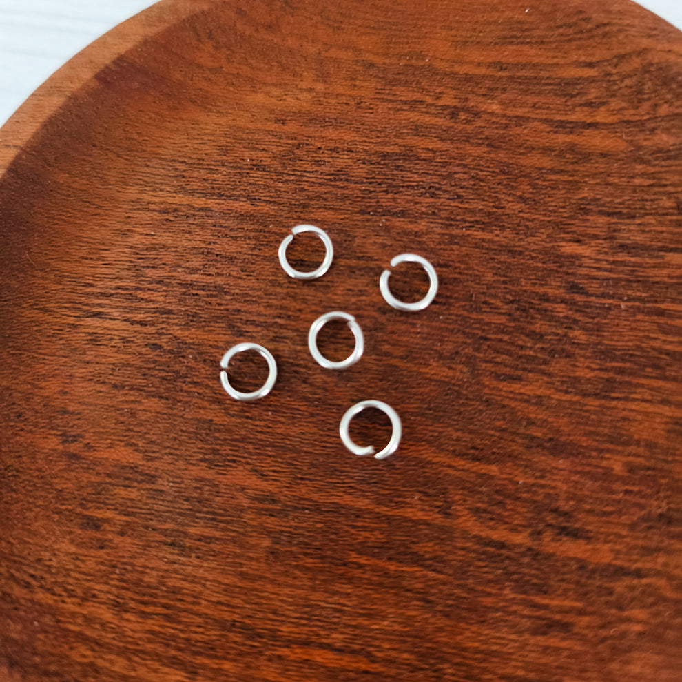 New Premium Silver 6mm Round Stainless Steel Open Jump Rings (20g), 10 ...