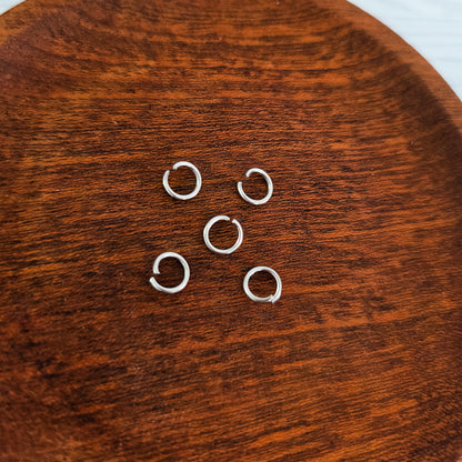 New Premium Silver 9mm Round Stainless Steel Open Jump Rings (18g), 100 Pieces, Jump Ring #14