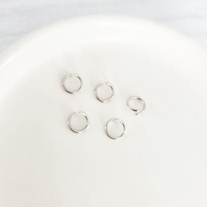New Premium Silver 9mm Round Stainless Steel Open Jump Rings (18g), 100 Pieces, Jump Ring #14