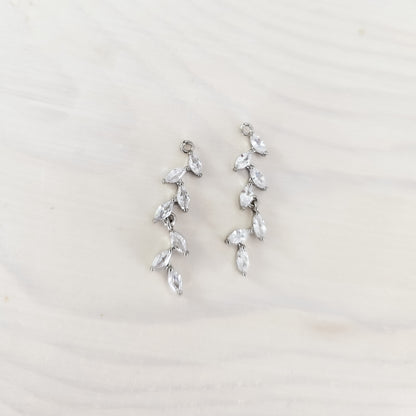Silver Cubic Zirconia Cascading Pendant, 10 Pieces, Bling #6