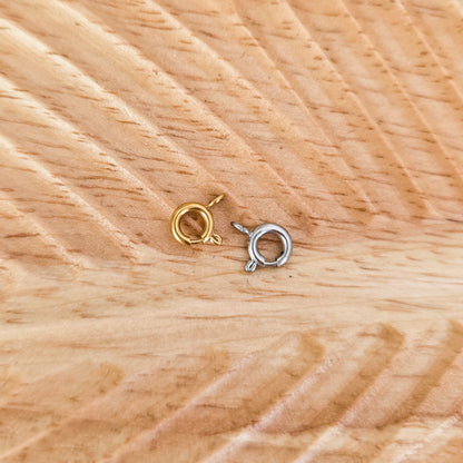 New Premium Small Spring Clasp Finding (Silver or Gold), 10 Pieces, Chain #33