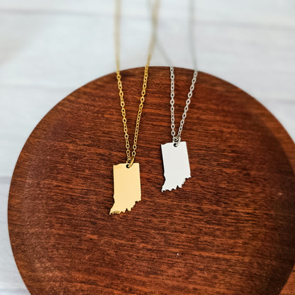 Indiana Pendant Necklace (Silver or Gold), 1 Total, Metal Blank #203