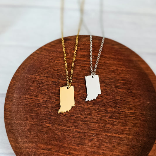 Indiana Pendant Necklace (Silver or Gold), 1 Total, Metal Blank #203