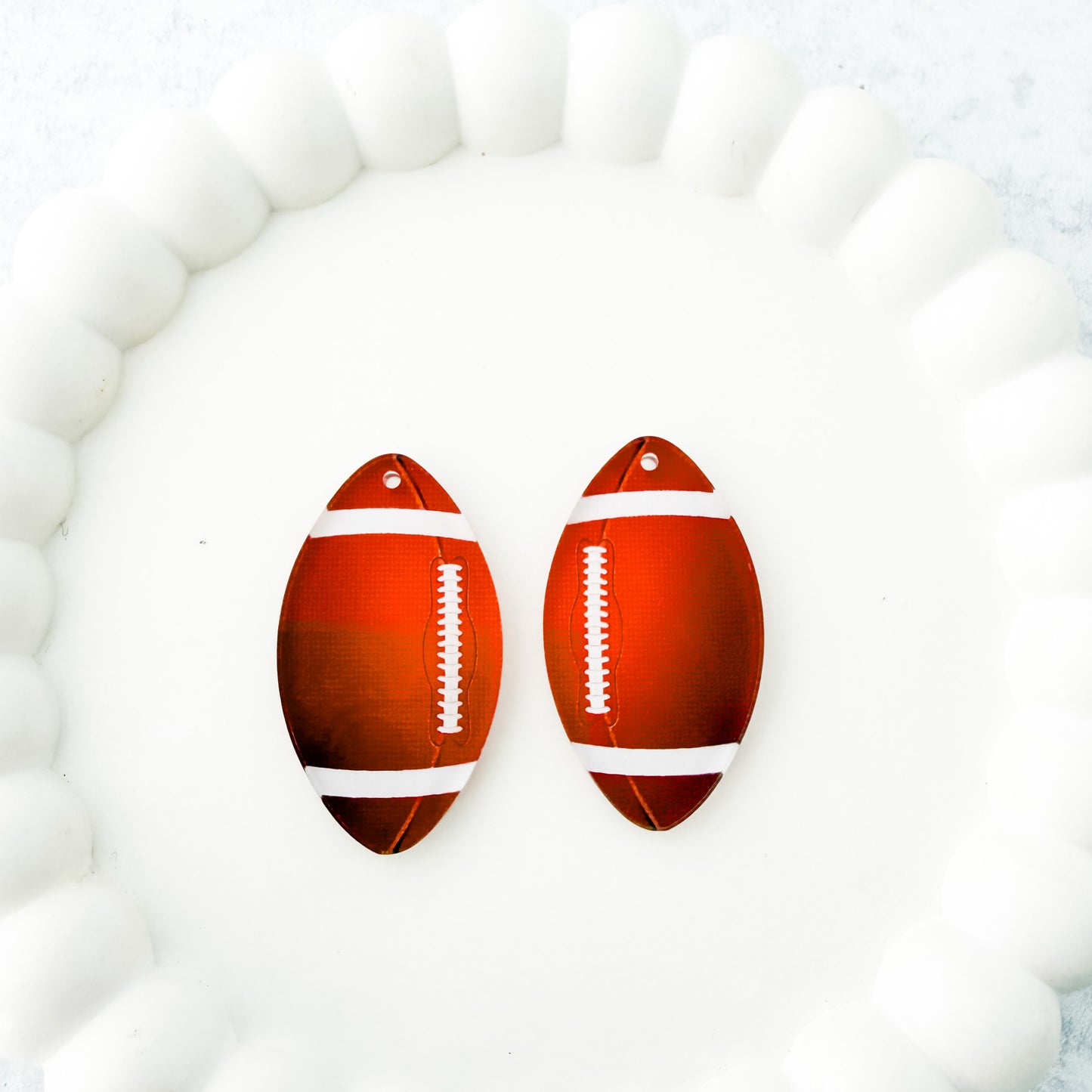 Football Earring Blank (1 Pair), Acrylic Print & Cut, Laser Blank #15