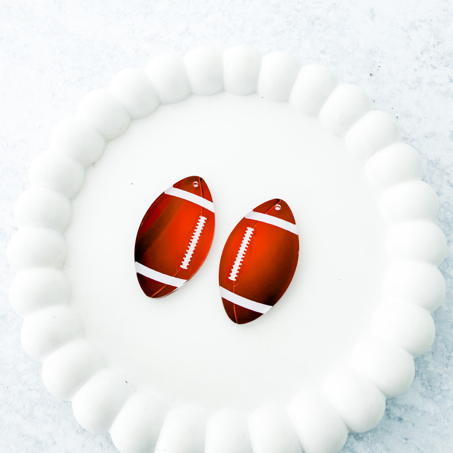 Football Earring Blank (1 Pair), Acrylic Print & Cut, Laser Blank #15