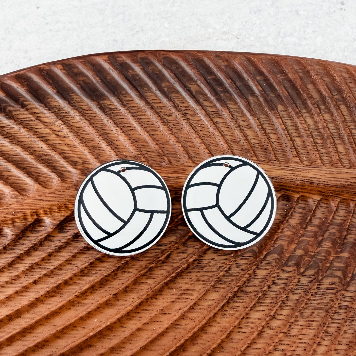 Volleyball Earring Blank (1 Pair), Acrylic Print & Cut, Laser Blank #14