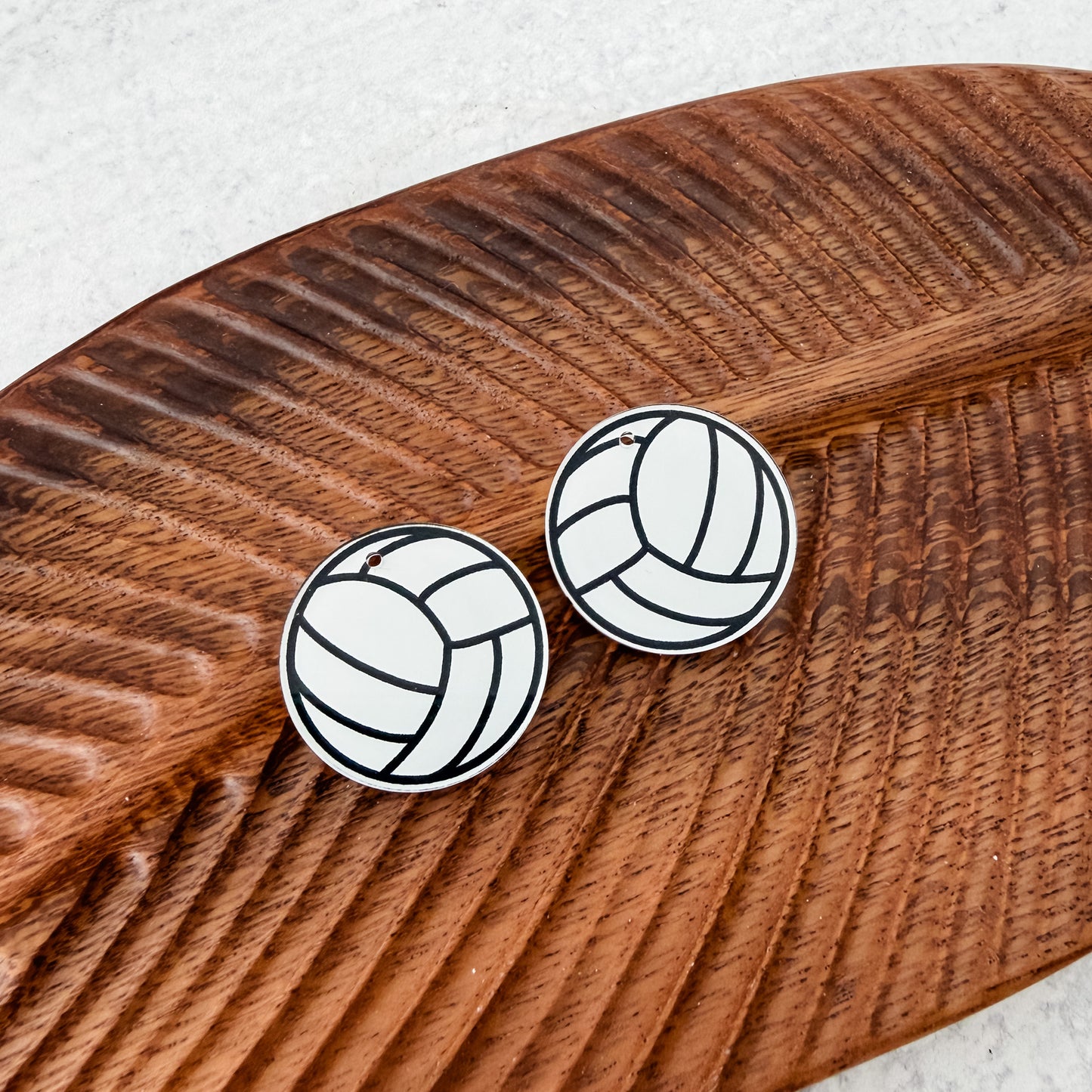 Volleyball Earring Blank (1 Pair), Acrylic Print & Cut, Laser Blank #14