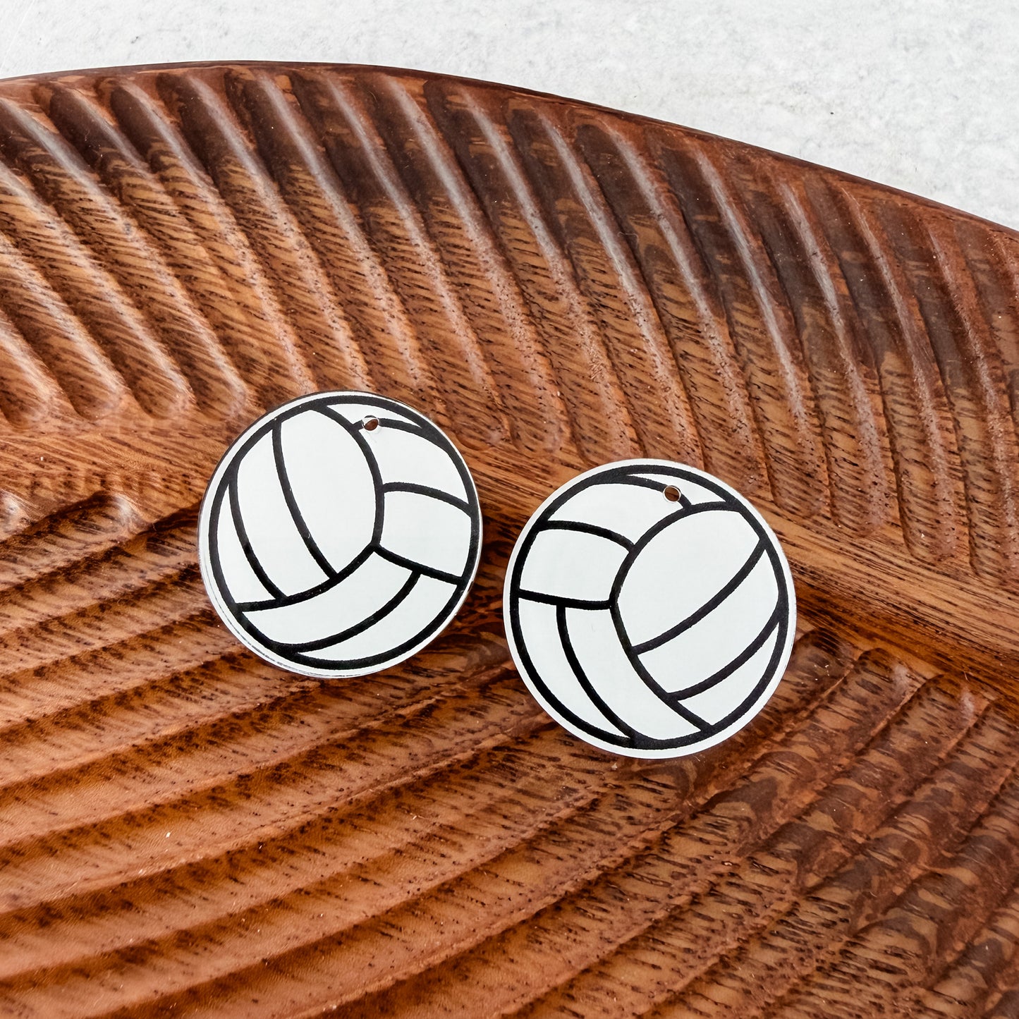 Volleyball Earring Blank (1 Pair), Acrylic Print & Cut, Laser Blank #14