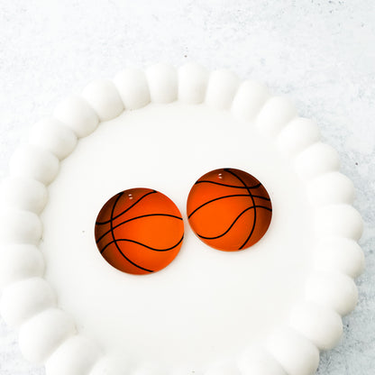Basketball Earring Blank (1 Pair), Acrylic Print & Cut, Laser Blank #12