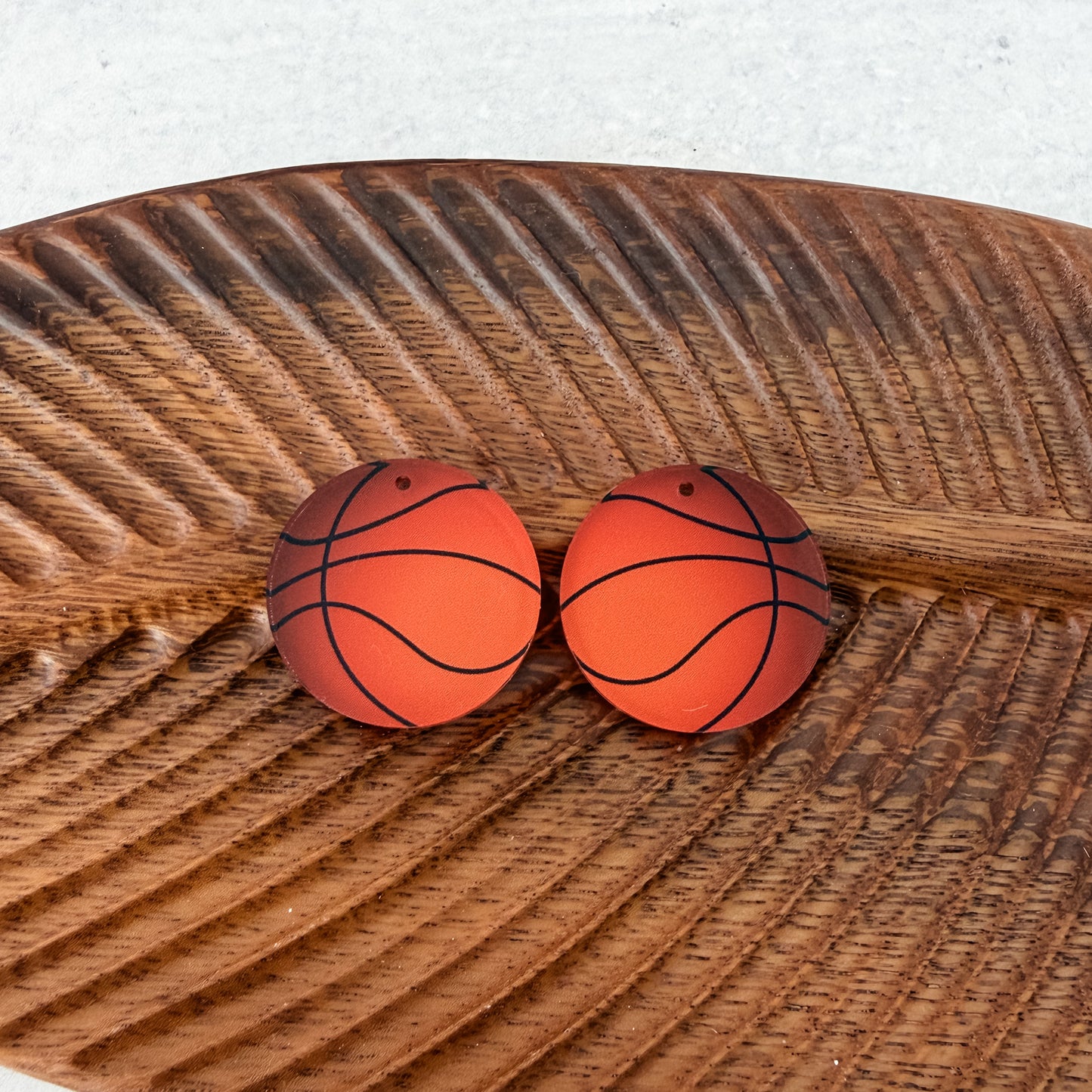 Basketball Earring Blank (1 Pair), Acrylic Print & Cut, Laser Blank #12