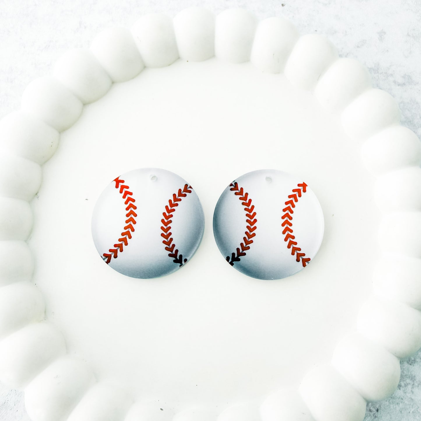 Baseball Earring Blank (1 Pair), Acrylic Print & Cut, Laser Blank #10