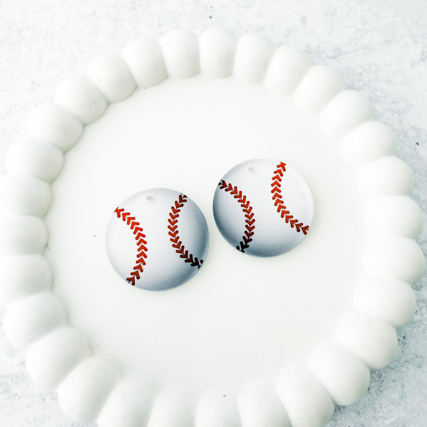Baseball Earring Blank (1 Pair), Acrylic Print & Cut, Laser Blank #10