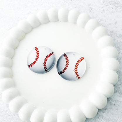 Baseball Earring Blank (1 Pair), Acrylic Print & Cut, Laser Blank #10