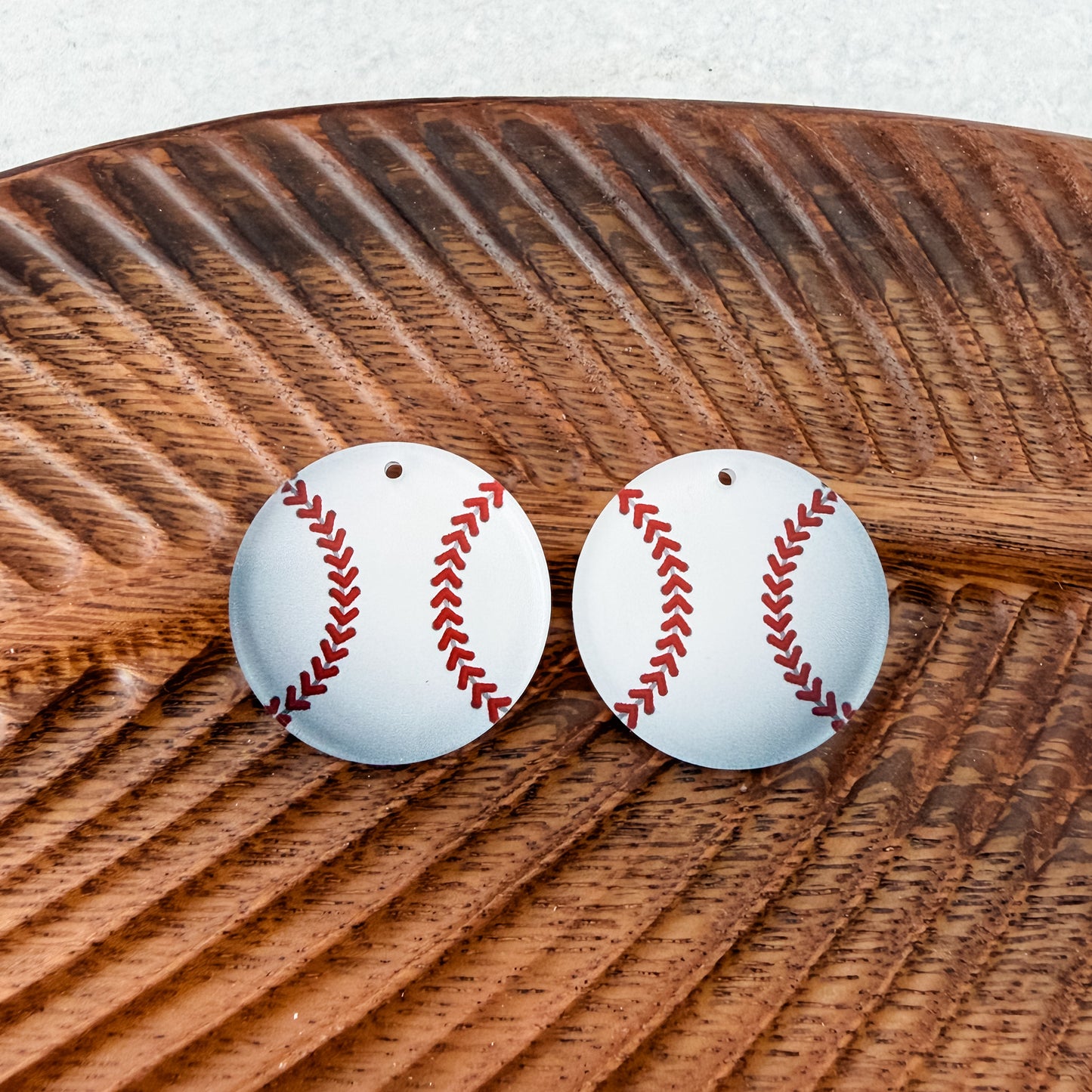 Baseball Earring Blank (1 Pair), Acrylic Print & Cut, Laser Blank #10